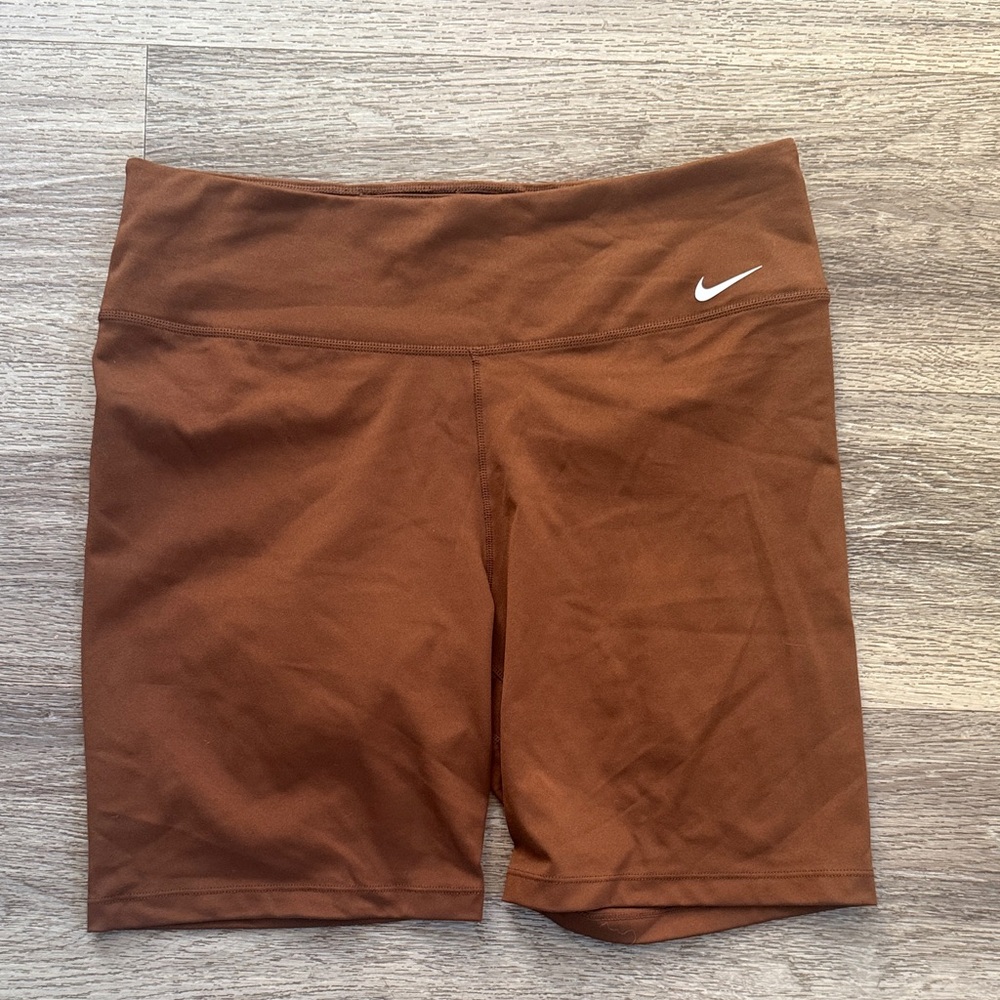 Nike Women's Brown High rise Bike Shorts Large